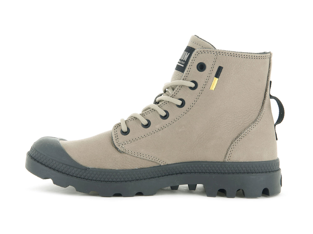 Botas De Invierno Palladium PAMPA HI SUPPLY LEATHER Mujer Dune | Costa Rica-26743